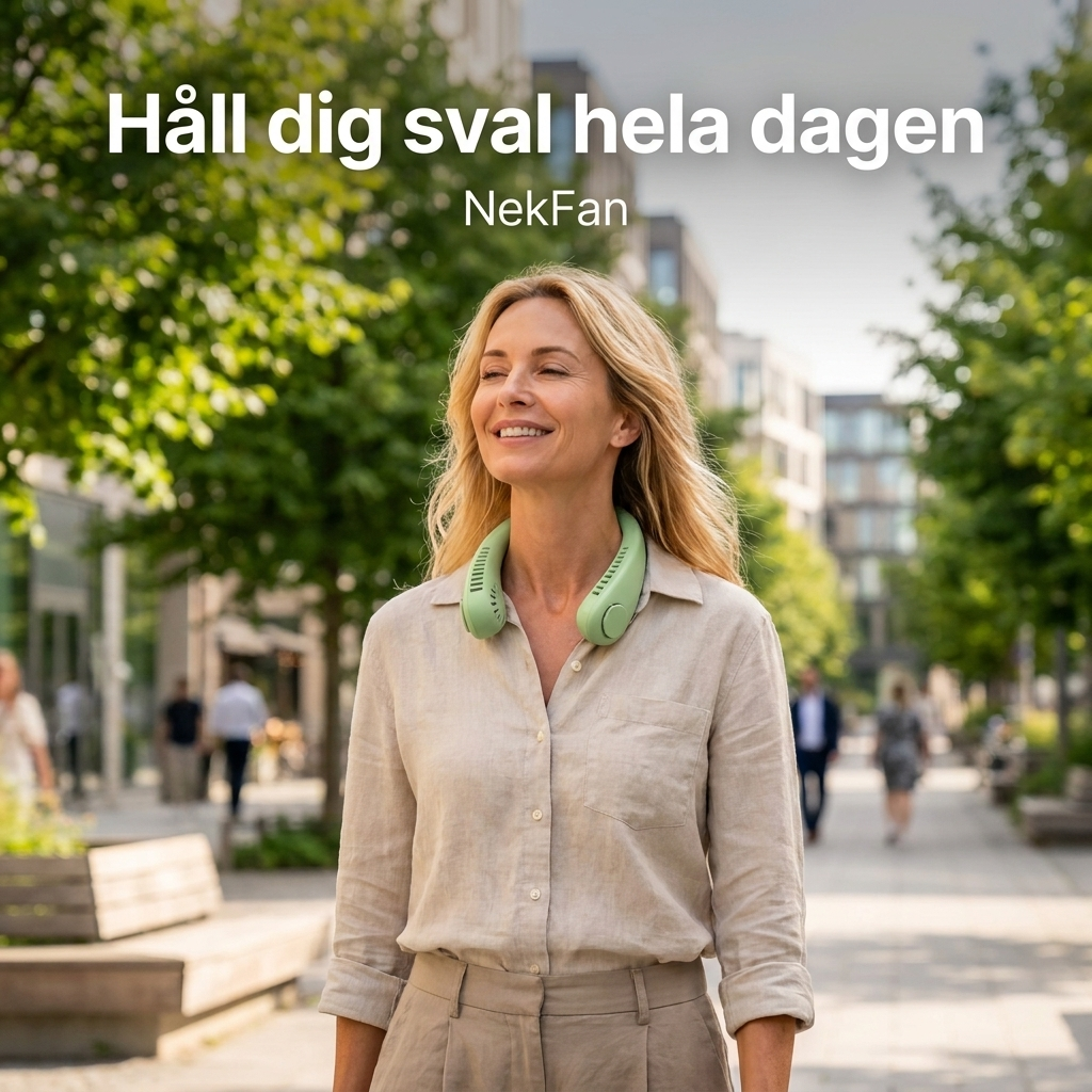 NekFan™ - Bärbar Uppladdningsbar Nackfläkt för Direkt Kylning!