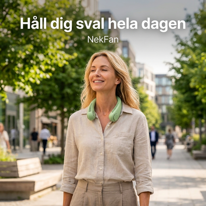 NekFan™ - Bärbar Uppladdningsbar Nackfläkt för Direkt Kylning!